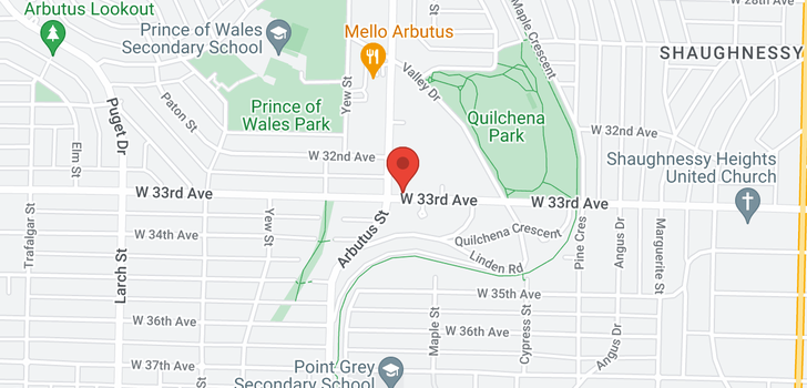 map of 408 2083 W 33RD AVENUE